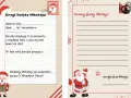 Wzmacniający list do dziecka z miejscem na wpisanie imienia, wieku i życzeń dla Świętego Mikołaja.