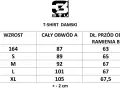 Tabela rozmiarów damskich t-shirtów. Sprawdź, jaki to rozmiar XXL, porównując wzrost i obwód.
