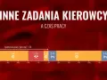 Wykres przedstawia cykl pracy kierowcy, z podziałem na czas jazdy, przerw i innych zadań.