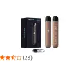 Dos vaper ronda Vaptio Razor en color bronce y uno en caja, junto a su cable de carga.