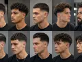 Männer mit verschiedenen modernen taper frisuren: von kurz und clean bis lockig und voluminös.