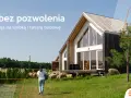 Nowy dom bez pozwolenia 100m2. Szybka i tańsza budowa. Stado owiec na zielonej łące.
