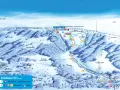 Mapa narciarska Gubałówki z trasami, wyciągami i atrakcjami. Widoczny Snow Park i punkty gastronomiczne.