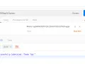 POST-Anfrage an den rest endpoint `/api/v1/quote` mit JSON-Body und erfolgreicher Antwort "Quote Successfully Submitted. Thank You!".