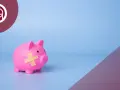 Cerdo rosa con curitas, listo para una diligencia de embargo.