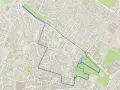 Mapa Siedlec z zaznaczoną trasą spaceru, obejmującą Park Aleksandria i zabytki, jak Katedra Niepokalanego Poczęcia NMP. To idealne miejsce na odkrywanie bohemia.