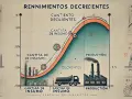 Gráfico ilustra la ley de rendimientos decrecientes: a mayor cantidad de insumo, la producción aumenta, pero a un ritmo menor.