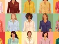 Ilustración muestra la diferencia entre blusa y camisa con varios modelos femeninos.