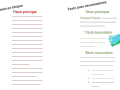 Estructura de redacción: Título principal, idea principal y títulos secundarios. Ideal para organizar temas para hacer una redacción.