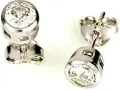 Orecchini in oro bianco 925 con brillanti. Un gioiello che esalta il valore e la luminosità.