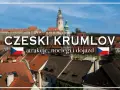 Widok na zamek w Czeskim Krumlovie z charakterystyczną wieżą. Miasto zachwyca architekturą i urokliwymi dachami.
