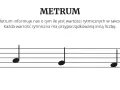 Metrum 3/4 na pięciolinii z nutami. Wyjaśnia, co to jest bit w muzyce, czyli ile wartości rytmicznych mieści się w takcie.