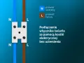 Schemat podłączenia włącznika światła pojedynczego za pomocą kostki elektrycznej. Widoczne przewody neutralny (N) i fazowy (L).