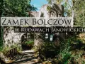 Kamienne ruiny zamku Bolczów w Rudawach Janowickich, malownicza trasa przez las.