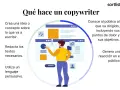 Un copywriter crea ideas, redacta textos persuasivos y conoce al público.