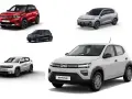 Szukasz najtańszych samochodów elektrycznych? Zobacz te modele: czerwony E-C3, czarny miejski, biały Panda, szary B10 i biały Spring.