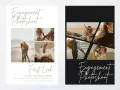 Moodboard z romantycznymi zdjęciami pary na plaży. Ujęcia obejmują pocałunki, trzymanie się za ręce i czułe momenty.