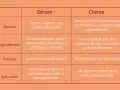 Tabla comparativa de sérum y crema. El sérum, ligero y de rápida absorción, puede sustituir a la crema hidratante.