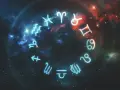 Zodiakalny krąg z symbolami, od Barana do Ryb. Panna od 23 sierpnia do 22 września.
