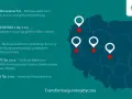 Mapa Polski z zaznaczonymi lokalizacjami inwestycji w fotowoltaikę. Rozwój infrastruktury energetycznej.