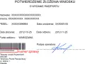 Potwierdzenie złożenia wniosku o wydanie paszportu z numerem sprawy i kodem kreskowym.
