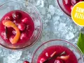 Erfrischende Kaltschale mit Kirschen, Vanille und Orangenzeste. Ein tolles Rezept für heiße Sommertage.