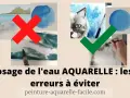Exemples de peinture à l'acrylique et à l'eau : une croix rouge sur des paysages et une coche verte sur un chat.