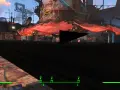 Postapokaliptyczna sceneria z neonem "Power Noodles" i czerwonymi markizami, jak w grze fallout 4 next gen.