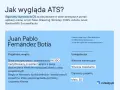 CV Juan Pablo Fernández Botia, projektanta wnętrz, z certyfikatem NCIDQ. Algorytmy ATS analizują CV, by znaleźć dopasowanych kandydatów.