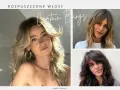 Trzy kobiety z rozpuszczonymi włosami. Dwie z nich mają modną grzywkę curtain bangs, która dodaje im uroku.