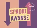 Grafika o spadkach i awansach w piłce nożnej, z hasłem "SPADKI AWANSE" i informacją o klasach rozgrywkowych we Wrocławiu.