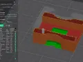 Podgląd modelu 3D w Creality Slicer, pokazujący warstwy wydruku: wypełnienie, ściany i podpory.