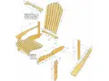Detaljerad adirondackstol ritning med mått. Perfekt för dig som vill bygga en egen stol.