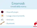 Emorroidi: rimedi della nonna con acqua alle prugne, camomilla, semicupio e bicarbonato.