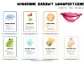 Wiosenne zabawy logopedyczne dla dzieci: karty z ćwiczeniami na oddech, artykulację i słuch.