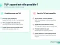 Conditions d'une TUP : personne morale, 100% capital, société dissoute. Cas d'impossibilité : associé unique, capital réparti, procédure collective, clause bloquante. La dissolution sans liquidation est possible sous conditions.