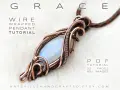 Tutorial PDF per ciondolo wire wrapping con pietra di luna. Impara l'arte del wire wrapping!