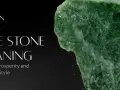 Fragmento de jade verde, piedra conocida por sus propiedades curativas y de prosperidad.
