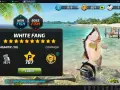 W grze Fishing Clash złowiono białego rekina. Gracz zdobył 787 punktów i 23 monety.