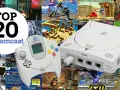 Collage de imágenes de videojuegos de Dreamcast, mostrando la consola y el mando, con escenas de algunos de los mejores juegos Dreamcast.
