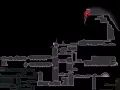 Mapa de Hollow Knight con un círculo rojo marcando la ubicación de un mineral pálido.