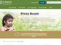 St. Baldrick's Foundation press release page features a child smelling a flower.