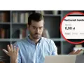 Zaskoczony mężczyzna widzi na ekranie komputera saldo 0,00 zł, zastanawiając się, czy to przez podatek od darowizny.
