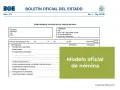 Modelo oficial de nómina, ideal para tu programa nóminas gratis. Documento oficial del BOE para justificar pagos salariales.