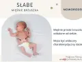 Noworodek z widocznym, wzdętym brzuchem. Mięśnie proste brzuszka są oddalone, tworząc charakterystyczny stożek.