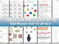 Karty pracy z tabliczką mnożenia do 40, zawierające przykłady i ćwiczenia z mnożenia.