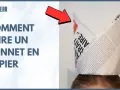 Un bonnet en papier fait maison, parfait pour un patron bonnet couture gratuit.