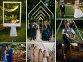 Urocza dziewczynka z napisem "BEST WEDDING" i inne niestandardowe atrakcje weselne: para młoda, druhna, goście i dekoracje.