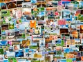 En samling bilder att analysera: en ko, en röd telefonkiosk, en ölsejdell, en bro och en pojke som ler.