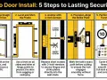 Learn how to hang a door with these 5 steps: measure, level, anchor, align strike plate, and test.